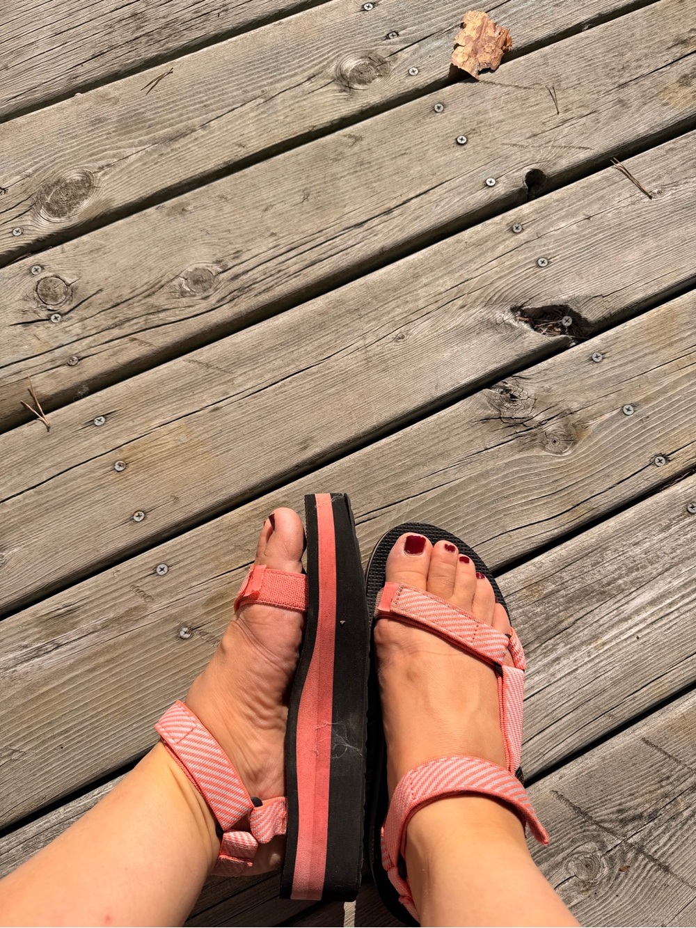 Teva Coral Pink  Platform Sandals